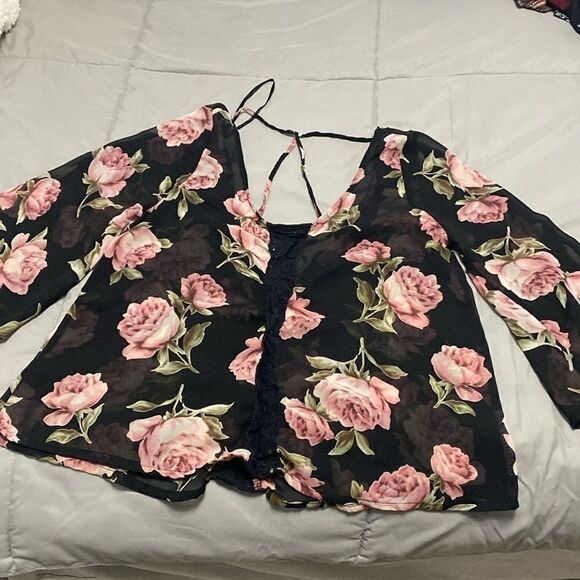 Forever 21 sheer blouse top - Picture 1 of 7